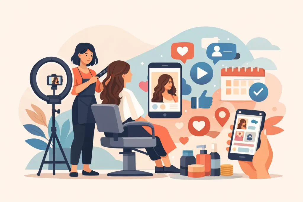 Social Media Content for Salons That Books More
